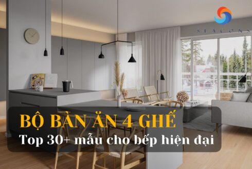 Bộ bàn ăn 4 ghế đẹp sang trọng cho nhà bếp hiện đại