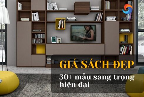 Giá sách đẹp 30+ mẫu sang trọng theo phong cách hiện đại