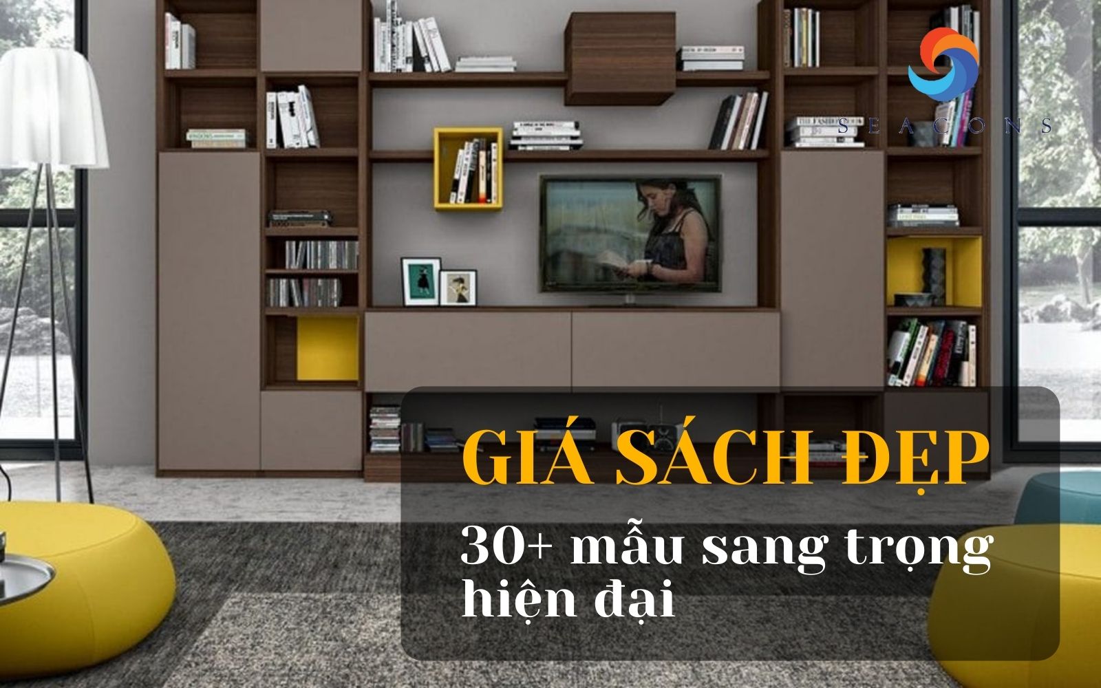 Giá sách đẹp 30+ mẫu sang trọng theo phong cách hiện đại