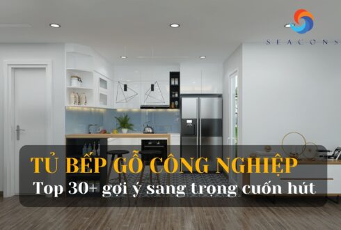 Tủ bếp gỗ công nghiệp: 30+ mẫu đẹp, sang trọng cho nhà bếp của bạn