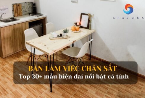 Bàn làm việc chân sắt: 30+ mẫu đẹp, hiện đại cho văn phòng sang trọng