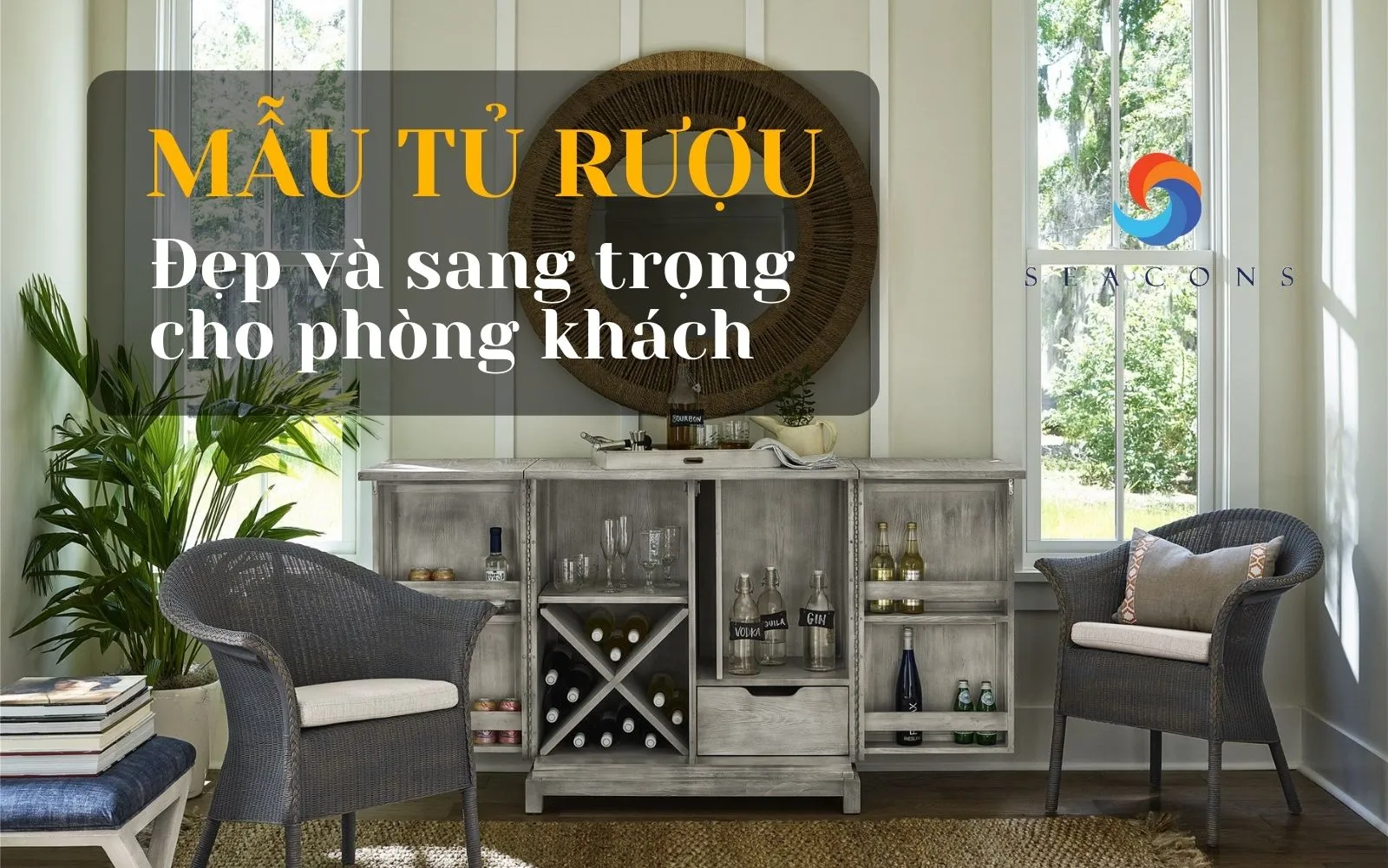 Top 30+ Mẫu tủ rượu đẹp và sang trọng cho phòng khách năm 2023