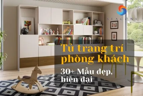 Top 30+ Mẫu tủ trang trí phòng khách đẹp hiện đại nhất năm 2025