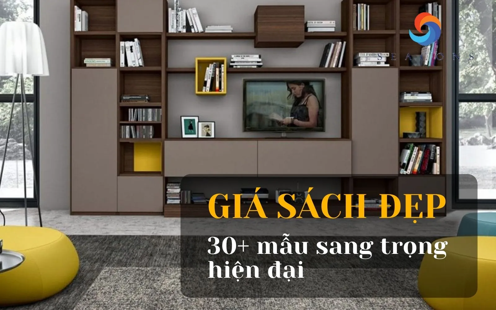 Giá sách đẹp 30+ mẫu sang trọng theo phong cách hiện đại