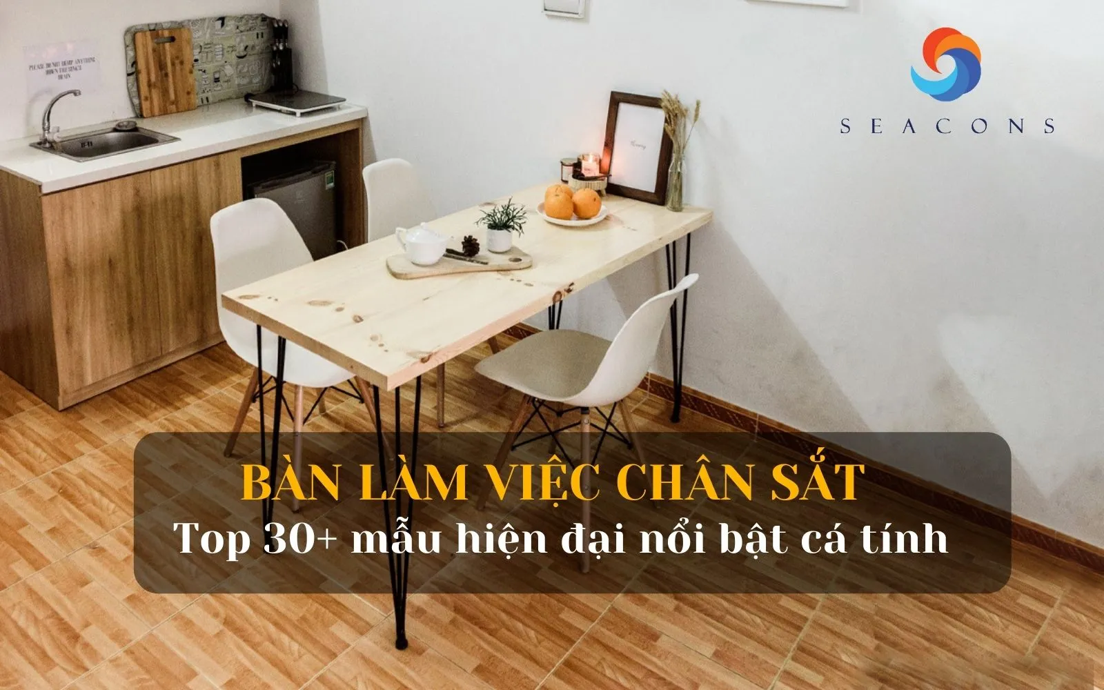 Bàn làm việc chân sắt: 30+ mẫu đẹp, hiện đại cho văn phòng sang trọng